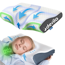 Derila Cervical Queen Size Pillow for Sleeping - Support Pillow for Side, Back, Stomach Sleepers - Contour Best Bed Pillows for Sleeping