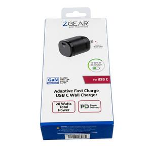 Z Gear USB-C Fast Wall Charger - 20 Watts