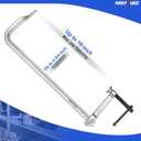 MAXPOWER 16-inch F Clamp, 4-3/4" Throat, Forged Full Steel Bar Clamp