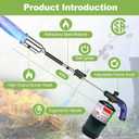 Heavy Duty Propane Weed Burner Torch, 30" Self-Igniting Flame Thrower with Rubber Grip for Garden Weeding, BBQ Lighting, Driveway & Snow Clearing (Fuel Cylinder Not Included)