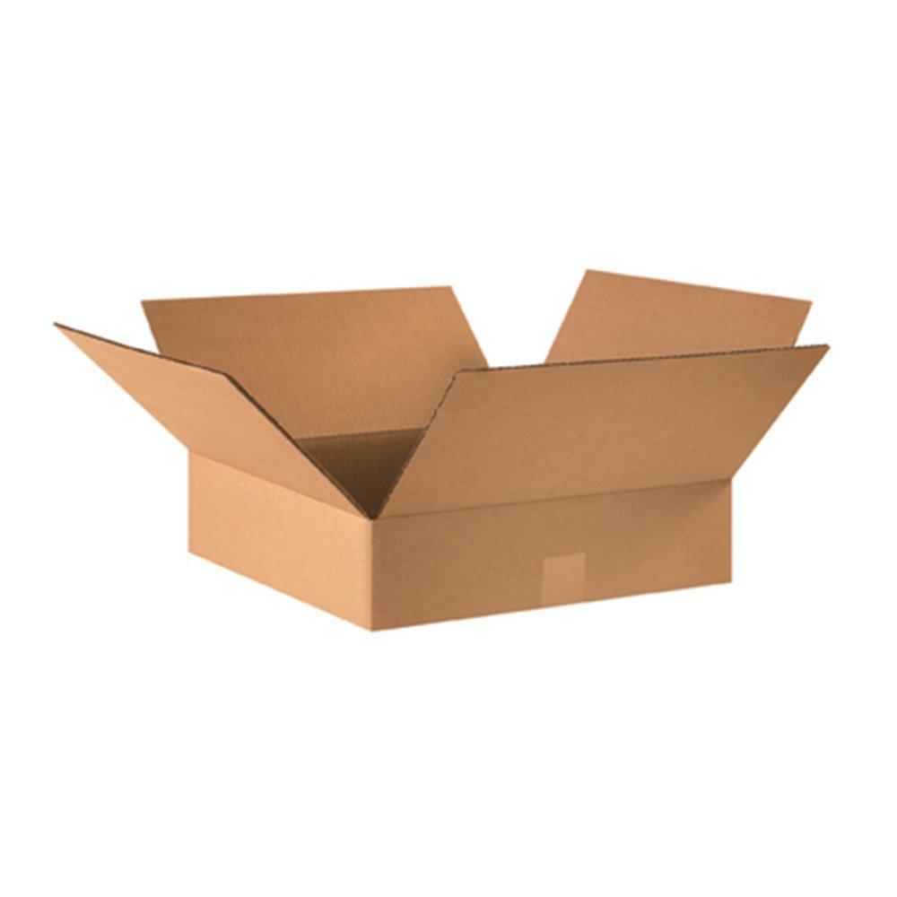 BOX USA Shipping Boxes Flat 16"L x 16"W x 4"H 25-Pack - Corrugated Cardboard Box for Moving, Mailing, Packing, Packaging and Storage