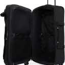 Kipling Spontaneous Softside Spinner Wheel Luggage, Integrated TSA Accepted Lock, Black Noir, Checked-Large,KI4193