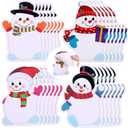 24 Pieces Christmas Notepad Waving Snowman Notepads Holiday Notepads Winter Memo Pad Hopping List to-Do Notes for Work Study Decoration Present