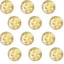 Sparkling Glass Magnets - 12 Pcs Crystal Strong Fridge Magnets for Office, Whiteboard, Cabinet and Dishwasher Decoration, (Golden)