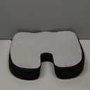 Everlasting Comfort Doctor Recommended Memory Foam Seat Cushion for Office Chairs & Car - Ergonomic Office Desk Accessories - Cushions for Tailbone Pain Relief, Sciatica (Black, Large)