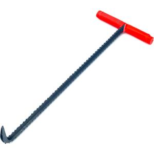 Heavy Duty 18''(45cm) Long T Shape Lifting Reaching Hook for Lifting Pulling Moving Manhole Covers, Storm Drains, Septic Tank Lids Door Pointed Head