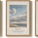 Framed Christian Wall Art for Living Room, Set of 3 Green Landscape Biblical Verse Canvas Prints Artwork for walls, Vintage Psalm Scripture Wall Decor, Dining Room Bedroom Prayer Room, 16x24 Inch