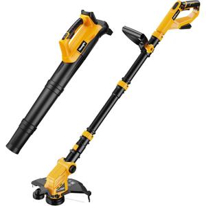 Cordless Weed Trimmer and Leaf Blower Combo Compatible with Dewalt 20V Max Battery (No Battery), 12" Auto Feed String Trimmer & Weed Eater, Lightweight Electric Weed Wacker & Edger for Lawn, Garden