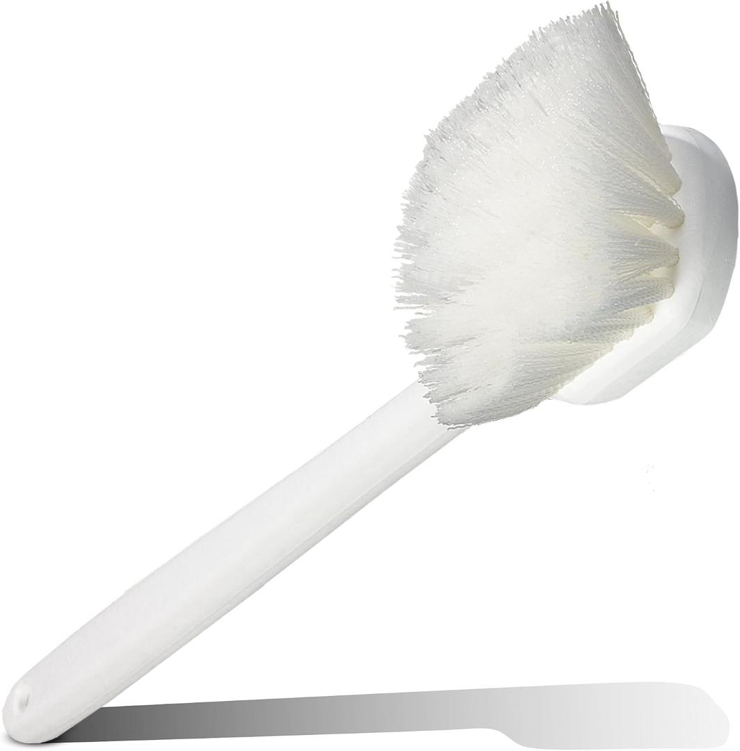CFS 36620L00 Flo-Pac Plastic Handle Utility Scrub Brush, Nylon Bristles, 20" Length, 2" Bristle Trim, White, 1 Count