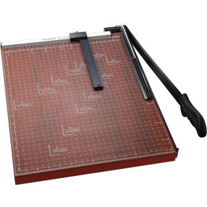 Paper Cutter Heavy Duty 18" Cut Length Professional Large Paper Cutter 12-Sheet Capacity Guillotine Paper Cutter for Cardstock, Safety, Efficience, Wide Use for Office, School, Home (A2-A7) (Red)