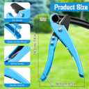 Feekoon Drip Irrigation Punch Hole Tubing Cutter Tools with Barbed Connectors, 2-in-1 Drip Tubing Hole Punch for 1/4 Inch Fitting 16 20 25 mm PE Pipe and Emitter(Blue,230 Irrigation Plugs)