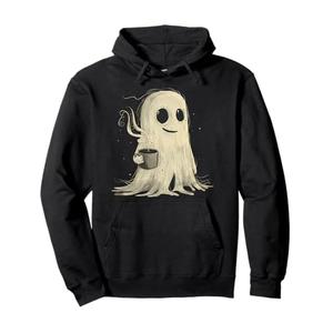 Spooky Ghost Costume Coffee Funny Halloween Costume Pullover Hoodie : Clothing, Shoes & Jewelry