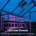 Solar Grow Light Strip with Battery Operated for Outdoor Plant, Full Spectrum Plant Growing Lights, IP65 Waterproof for Greenhouse, 16.4FT Indoor Solar Powered with Timer for All Stage Plants