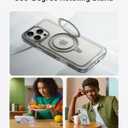 Anker Ultra Magnetic for iPhone Case with Sturdy 360° Ring Stand, Anti-Yellowing and Drop-Proof Crystal-Clear Protective Cover, Compatible with MagSafe (for iPhone 16 Pro, Clear Pink)