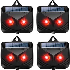 2025 4PACK Solar Nocturnal Animal Repeller Predator Control Light Coyote Repellent Devices with LED Lights Outdoor Night Guard Animal Predator Repellent for Deer,Cat,Coyote from Yard Farm&Chicken Coop