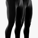 DRSKIN 2 Pack Men's Thermal Compression Pants Tights Fleece Lined Base Layers Underwear Sports Athletic Workout Winter, Size Large