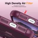 Hocase for iPhone 16 Pro Case 6.3", with Magnetic Ring Stand [Compatible with MagSafe] [Military Grade Protection] Slim Shockproof Translucent Protective Phone Case - Wine Red