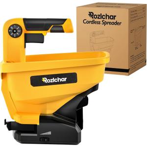 Rozlchar Power Spreader Compatible for Dewalt 20V/60V Battery, Seed Spreader for Year-Round, Covers Up to 5,000 sq. ft.(Tool Only, No Battery) (Yellow)