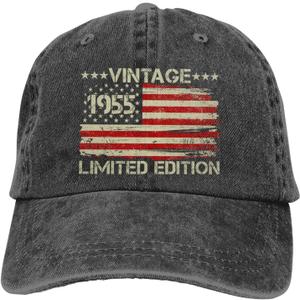 70th Birthday Gifts for Men Women Vintage 1955 Hat 70th Birthday Decorations for Men Baseball Cap (White)