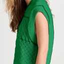 EVALESS Womens Short Sleeve Sweater Summer Fall 2025 Round Neck Crochet Pullover Cap Sleeve Knit Oversized Sweater Vest Tops (S)