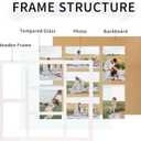 YESKAY 4x6 Picture Frame Collage for Wall Decor, Multiple Photo Collage Frames with Tempered Glass, 7-Opening for 4 x 6 Picture Frames, Rustic White, 1 Pack