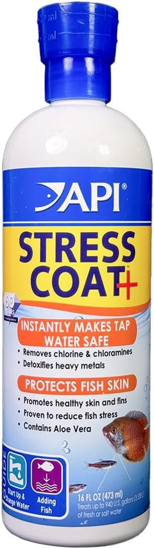 API STRESS COAT Aquarium Water Conditioner 16-Ounce Bottle (16 fl oz)