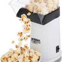 Hot Air Popper Popcorn Maker - 1200W Electric Hot Air Popcorn Popper - Quick Oil-Free Mini Popcorn Machine - Pop Corn Maker with Measuring Cup (White)