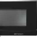 Emerson MW9255B Countertop Microwave Oven, 6 Pre-Programmed Settings, Removable Glass Turntable and Child Safety Lock, 0.9 Cu ft, 900W, Black