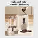 Two-in-One Upgraded Gravity Pets Feeder and Water Dispenser Combo Set, Pet Cat Dog Automatic Feeder and Water Dispenser for Small and Medium Pets Cats Dogs, Large Capacity & Washable (Gray)