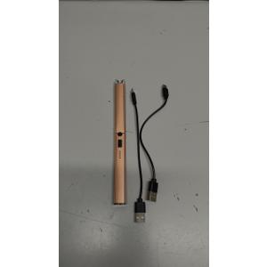 1PC Candle Lighter,Windproof Flameless Electric Lighter with LED Power Display ＆ Safety Switch, Upgraded Plasma USB Rechargeable Lighters for Birthday Camping BBQ (Champagne Gold)