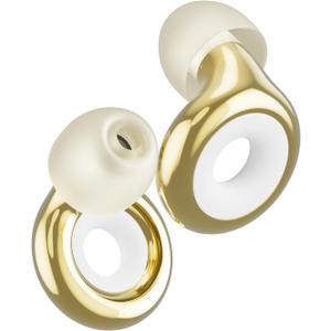 Loop Experience 2 Plus Ear Plugs  Stylish Certified Hearing Protection for Concerts & Festivals, Live Events, Sports, DJs & Nightlife  17dB Noise Reduction, (High-Fidelity) + Mute for extra coverage (Gold)