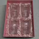 GLASSIQUE CADEAU Vintage Pineapple Lowball Glasses for Gin and Rum Cocktails | Set of 4 | 10 oz Heavy Crystal Short Old Fashioned Rocks Tumblers for Bar Drinks | Tropical Glassware Collection