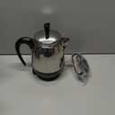 Farberware Electric Coffee Percolator, FCP240, Stainless Steel Basket, Automatic Keep Warm, No-Drip Spout, 4 Cup, Black/Silver