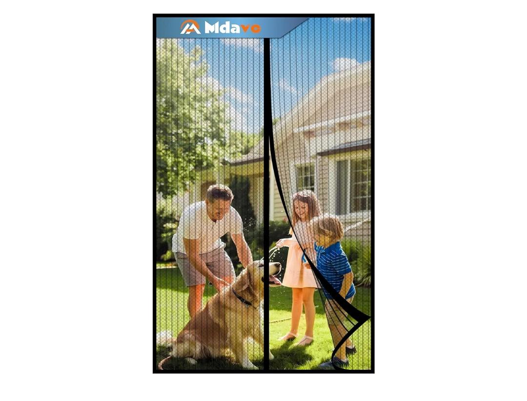 Mesh Screen with Magnetic Closure-Keeps Bugs Out Let Breeze in, Heavy Duty - Pet and Kid Friendly, Works with Front, Sliding Doors (82 x 98 Inch) 208x249cm