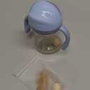 Joypony Sippy Cups for Toddlers 13, Spill Proof Weighted Straw Cup with Handle for Baby 6 Months + old, 2 Silicone Straws, PPSU, BPA Free, 9 oz (Blue)