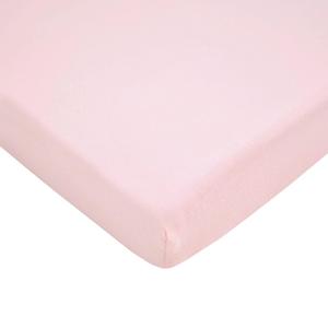 American Baby Company 100% Natural Cotton Fitted Mini Crib Sheet, 38" x 24", Soft & Breathable Portable Crib Sheet Fits Pack N Play Mattresses, Light Pink, Unisex for Boys & Girls