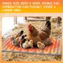 Remerry 2 Pcs Chicken Heated Pads 20 x 14 Inch Pet Heating Pad Small Animal Indoor Outdoor Heating Pad Adjustable Temperature Waterproof Heated Mat 30-Level Controller (25-60°c) with 10-Hour Timer