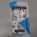 NITITOP Compatible with iPhone 15 Pro Max Case Cute Clear for Women Girls Black Flower Floral Pattern Ultra Slim with Bumper Protector Soft TPU Anti-Yellow Protective Phone Cover - Black