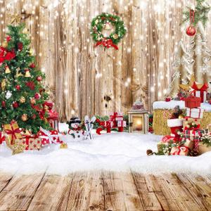 10x10ft Christmas Backdrops for Photography Christmas Photo Backdrop Winter Holiday Backdrop F25 (F25 10x10FT)