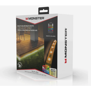 Monster Multi-Color Multi-White Outdoor LED Light Strip with Remote – 16.4ft/5m