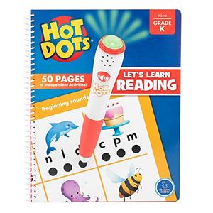 Educational Insights Hot Dots Let's Learn Kindergarten Reading Set - Kindergarten Workbooks with Interactive Pen, Homeschool Learning Activities, Learn to Read Activity Books for Kids Ages 5+
