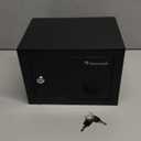 Bonsaii Safe Box with Key Lock, Steel Security Lock Box, 0.23 Cubic Feet, 9.06" W x 6.69" D x 6.69" H, Small Hidden Safe for Cash Jewelry