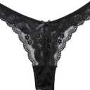Murimia Sexy Underwear for Womens Seamless Lace Thongs Breathable Low Rise T-Back Panties 1-4 Pack (Large, Black)