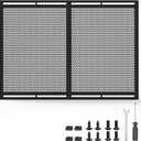 RV Entry Screen Door Grille,Upgraded Adjustable 16-32 in Width, 21.25 in Height, Metal Entry Screen Door Protector,Camper Screen Door Grill,RV Door Defender