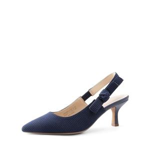 DREAM PAIRS Women's Kitten Heels Slingback Closed Toe Low Pumps Dress Bridal Elegant Wedding Casual Shoes,Size 11,Navy,