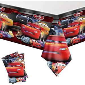 2Pcs McQueenTablecloth Disposable Tablecover Birthday Cars Party Supplies and Decorations for Cars Rectangle Tables 70"X42"