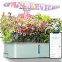 LetPot LPH-Air Hydroponics Growing System Kits, APP & WiFi Controlled Smart Indoor Garden with 24W Grow Light Full Spectrum, 10 Pods Planter Indoor Gardening for Gifts, Kitchen, Vegetable (Green)