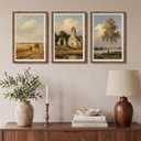 upsimples 12x18 Picture Frame, Wall Decor Poster Frames, Rustic Brown 1Pack