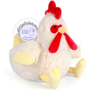 Chicken Stuffed Animal, Microwavable Stuffed Animals Heating Pad for Period Cramps, Cuddly Chicken Plush Toys for Warmth & Comfort, Rooster Plushies Gifts for Adults Kids
