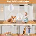 Reinforced Retractable Baby Gate or Mesh Dog Gate,Easy to Use for Stairs, Doorways, Hallways, Indoor, Outdoor, Wide Pet Gate 33.5" Tall, Extends to 55" Wide, White